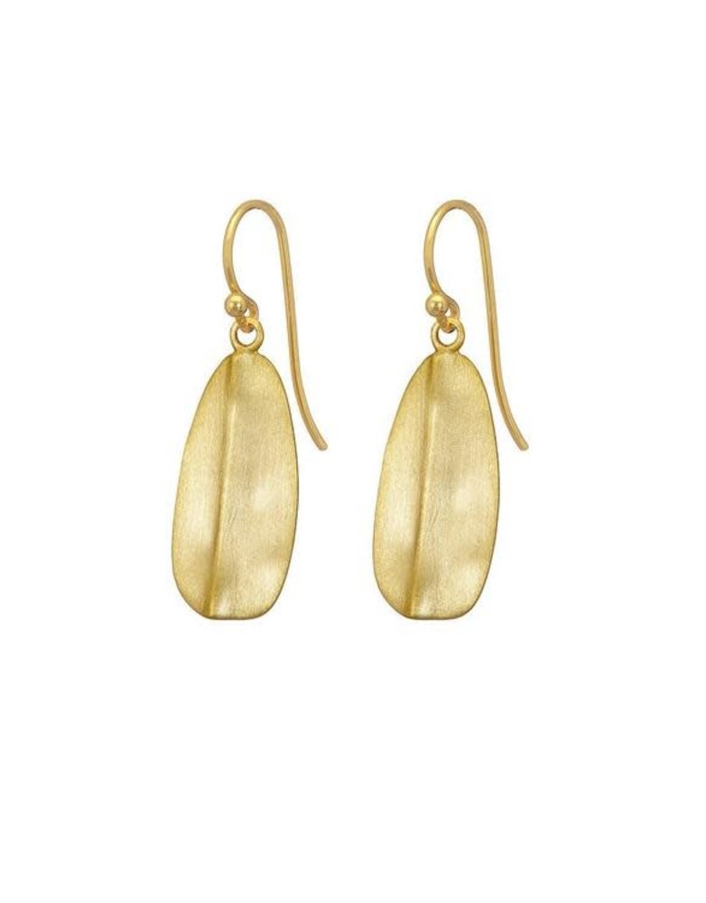 MARY K Brushed Gold Leaf Earrings