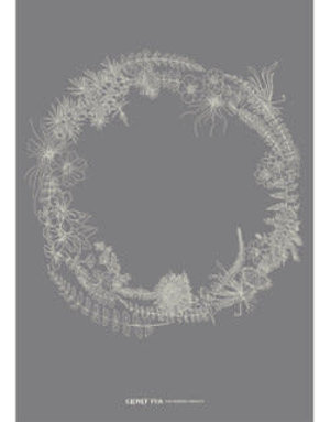 CLOVER RUA A4 Print Burren Wreath - Graphite