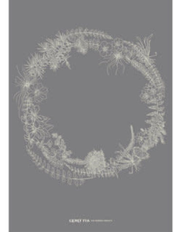 CLOVER RUA A4 Print Burren Wreath - Graphite