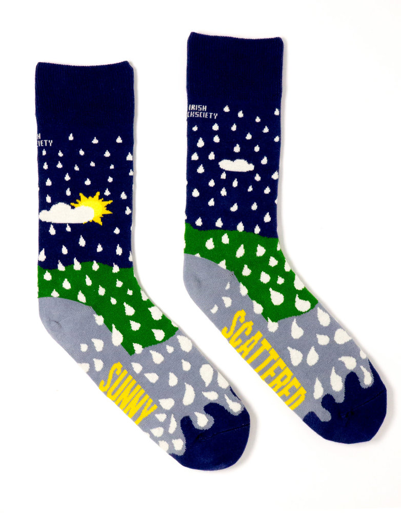 IRISH SOCKSCIETY Sunny Spells, Scattered Showers Socks - Size 8-12