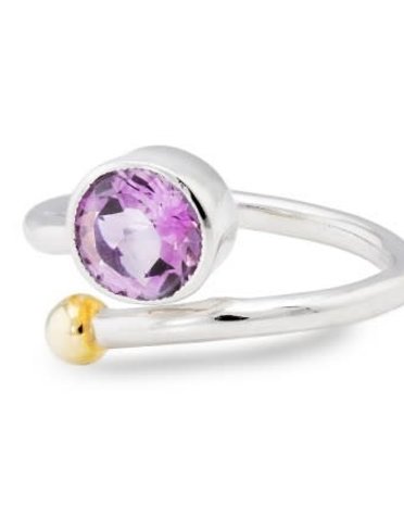 GALLARDO AND BLAINE Honeysuckle Ring - Amethyst Silver/Gold