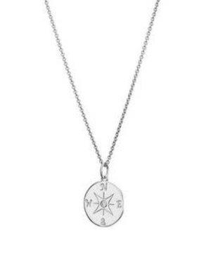 MARY K Silver Compass Necklace