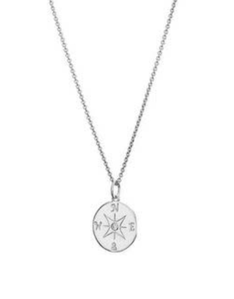 MARY K Silver Compass Necklace