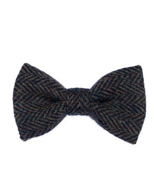 ORWELL AND BROWNE Donegal Tweed Bow Tie - Stippled Moss