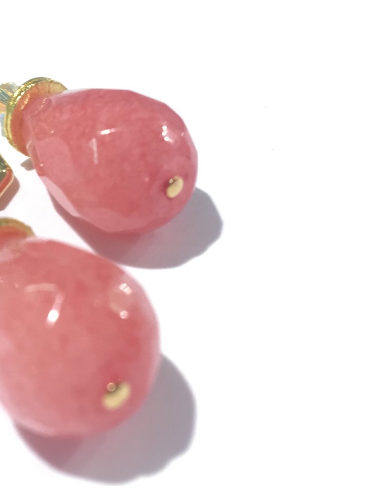 K KAJOUX Aeolian Pink Drop Short Earrings