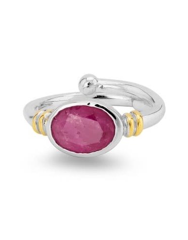 GALLARDO AND BLAINE Senna Ring - Ruby Silver/Gold