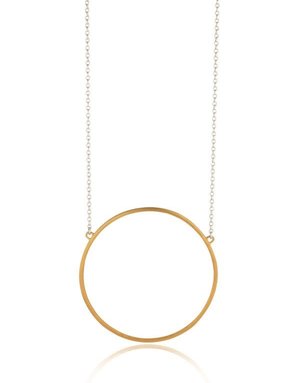 LYNSEY DE BURCA Ancaire Circle Necklace - Gold