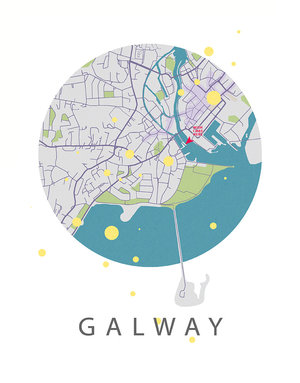 MARTA BARCIKOWSKA A3 Print - Galway City Map