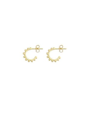 MARY K Gold Mini  Dots Hoop Earrings
