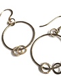 GHOST & BONESETTER Gold Drop Hoop Earrings