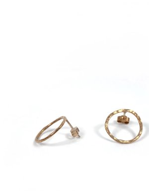 GHOST & BONESETTER Circle Stud Earrings - Gold