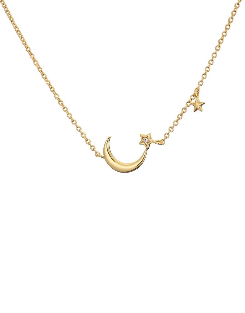 MARY K Gold Moon and 2 Star Necklace
