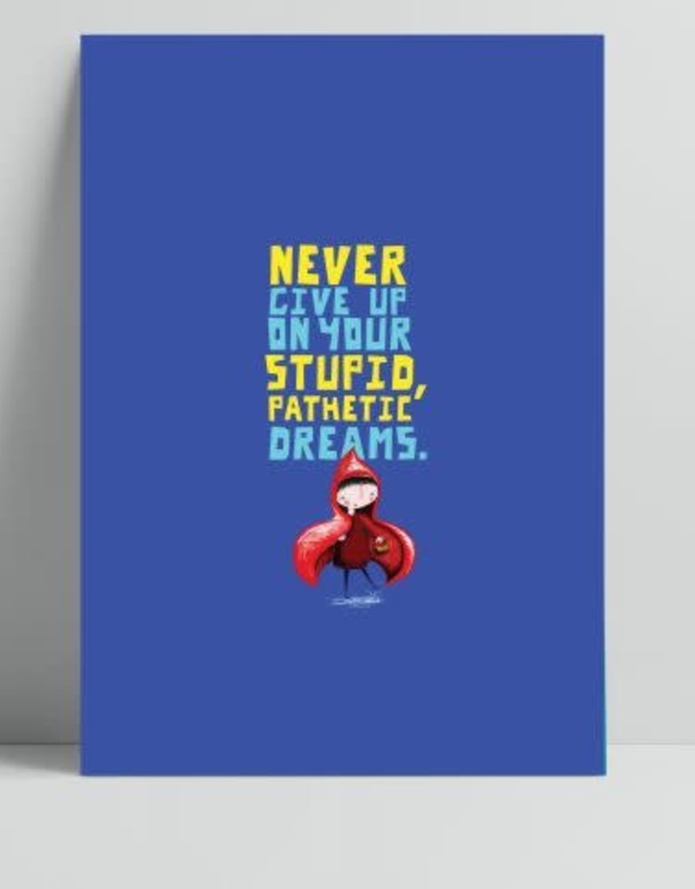 FINTAN WALL DESIGN A4 Print - Never Give Up
