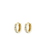 MARY K Gold Pave Chunky Huggie Earrings