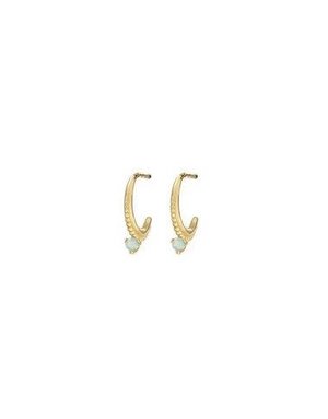MARY K Gold Mini Opal Hoop Earrings
