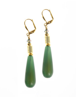 K KAJOUX Wilde Emerald Drop Short Earrings