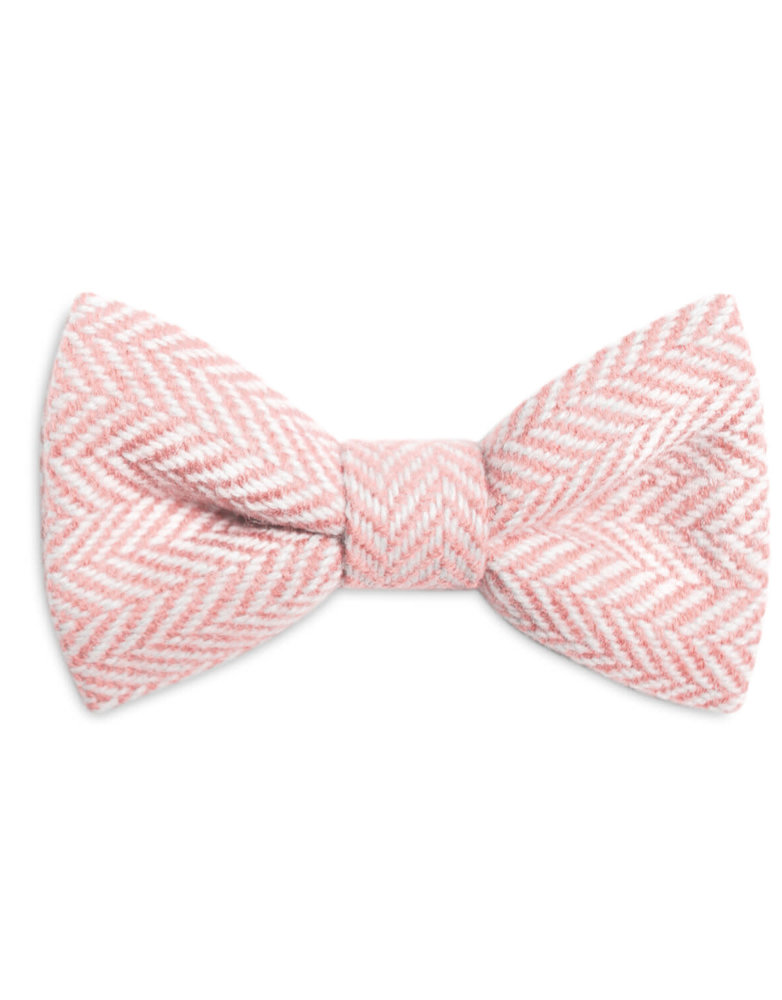 ORWELL AND BROWNE Donegal Tweed Bow Tie - Blush