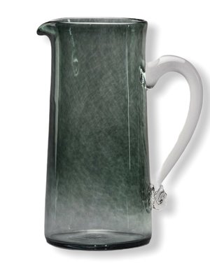 JERPOINT GLASS Large Monochrome Jug - Smoke