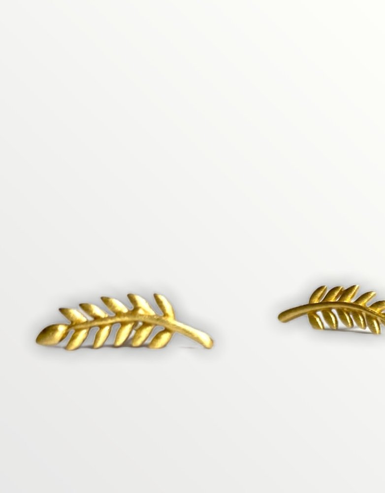 MARY K Gold Leaf Stud Earrings