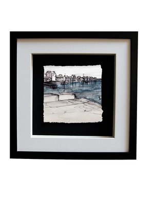 STEPHEN FARNAN STUDIO The Long Walk Porcelain  Sketch - Black Frame