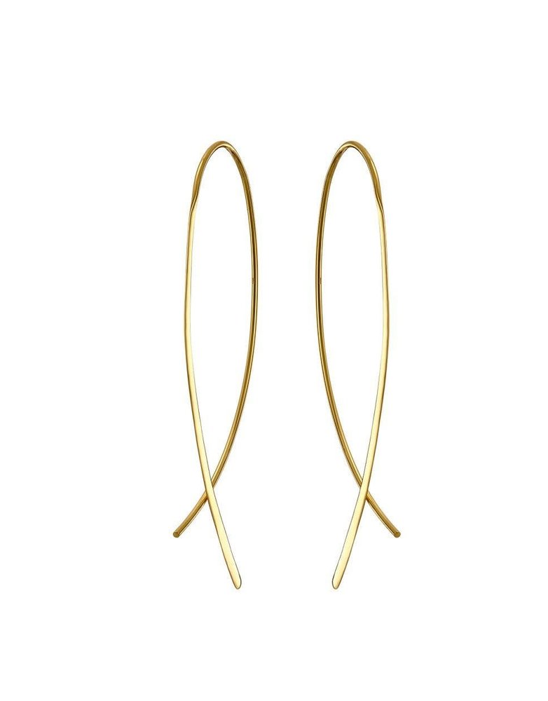 MARY K Gold Crossover Large Earrings