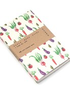 BADLY MADE BOOKS A5 Lined Notebook- Veggies