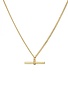 MARY K Gold Curb Chain T-Bar Necklace