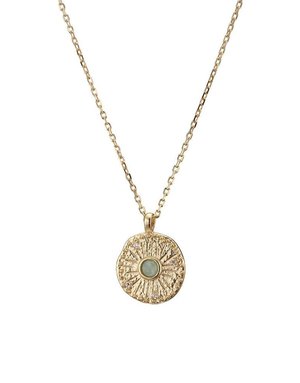 MARY K Gold Amazonite Disc Necklace