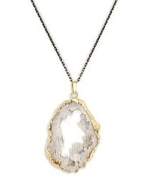 ARIA-V White Druzy Necklace