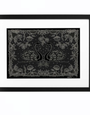 CLOVER RUA A4 Print Swans Irish Lace