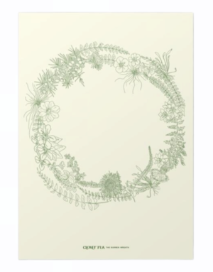 CLOVER RUA A4 Print Burren Wreath - Cream