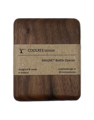 COOLREE DESIGN Magnet Bottle Opener Rectangle Walnut