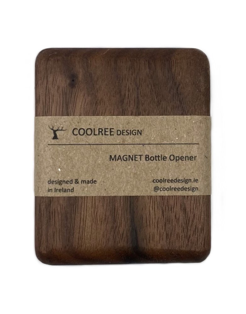 COOLREE DESIGN Magnet Bottle Opener Rectangle Walnut