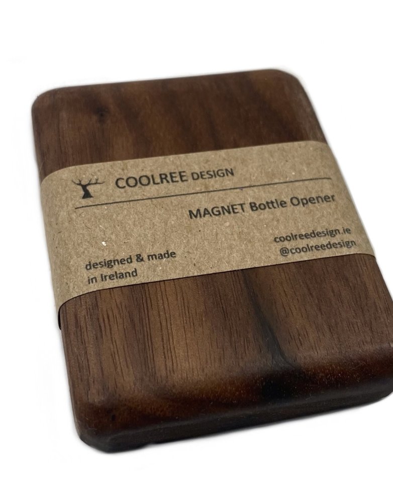 COOLREE DESIGN Magnet Bottle Opener Rectangle Walnut