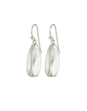 MARY K Brushed Silver Leaf Drop Earrings