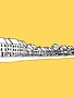 MY SHOP COLLECTION A4 Print The Long Walk - Yellow