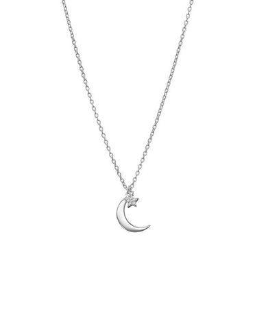 MARY K Silver Moon and Star Necklace