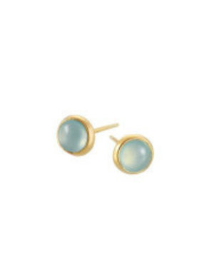 MARY K Gold Aqua Stud Earrings