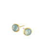 MARY K Gold Aqua Stud Earrings