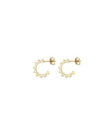 MARY K Gold Mini Sun Hoop Earrings