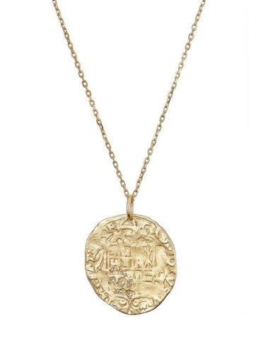 MARY K Gold Large Coin Necklace
