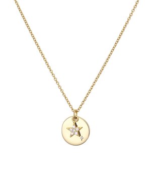 MARY K Gold Disc and Pave Star Necklace