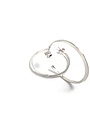 LYNSEY DE BURCA Ciorcail Large Hoop Earrings - Silver