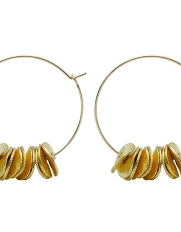 VIVIEN WALSH Maxi Petal Hoops - Gold