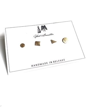 GHOST & BONESETTER 4 Set Stud Earrings - Gold