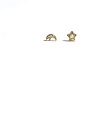MARY K Gold Pave Moon and Star Stud Earrings