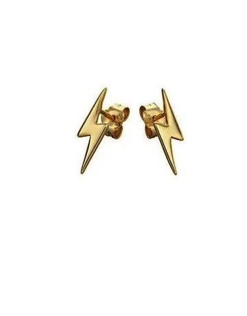 MARY K Gold Lightning Bolt Stud Earrings