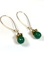 K KAJOUX Siam Green Long Earrings