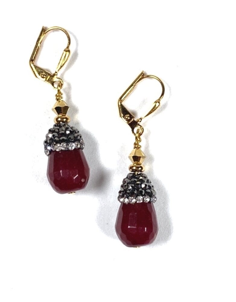 K KAJOUX Zuhair Red Short Earrings