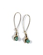 K KAJOUX Apache Green Petal Long Earrings